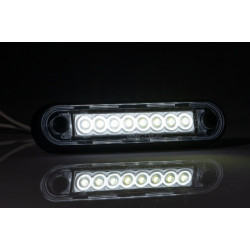 Фонарь габаритный Fristom LED 12-36В белый, верс.'Long' провод 0,15м (120x27x16) FT-073 B LED LONG