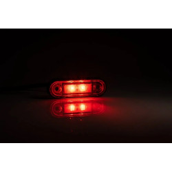 Фонарь габаритный FRISTOM LED красный (провод) FT-015 C LED (85x27x19)